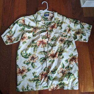 Pacific Men's Flower Palm Beach Hawaiian Shirt